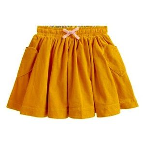 Mini Boden fit and flare cotton corduroy skirt, girl’s size 3/4 years